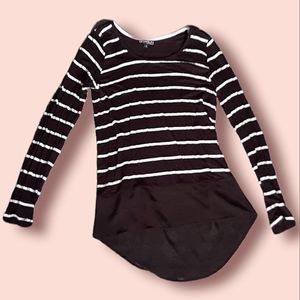 Fifth Sun Black and White Tunic Top